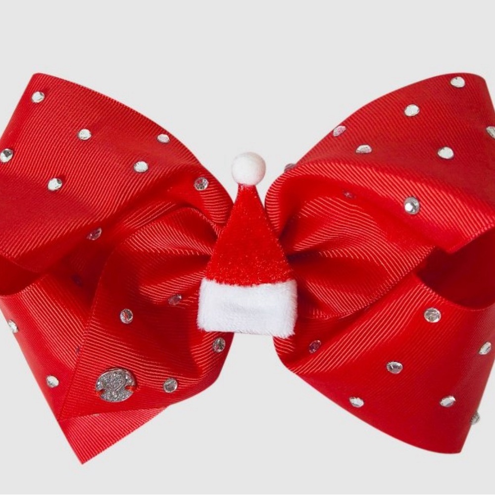 NEW| Jojo Siwa Santa Hat Large Red Rhinestone Christmas Bow -